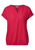 Blusenshirt in Unifarbe glazed apple red