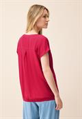 Blusenshirt in Unifarbe glazed apple red