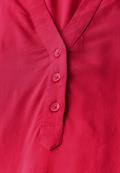 Blusenshirt in Unifarbe glazed apple red