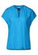 Blusenshirt in Unifarbe splash blue