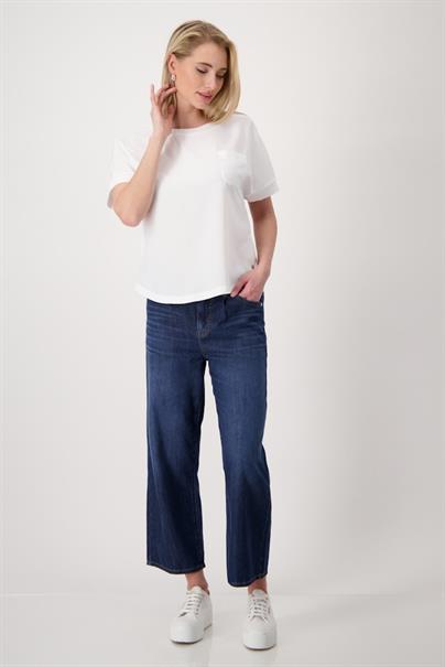 Blusenshirt mit Brusttasche cream