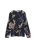 Blusenshirt mit Bügelfalte big flower design