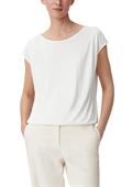 Blusenshirt mit Falten-Details weiß