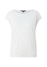 Blusenshirt mit Falten-Details weiß