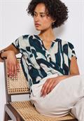 Blusenshirt mit Ikat Print tide blue