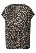 Blusenshirt mit Leo-Muster black