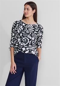 Blusenshirt mit Print deep blue