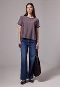 Blusenshirt mit Schlitzen hazy rose