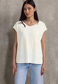 Blusenshirt mit Spitze off white