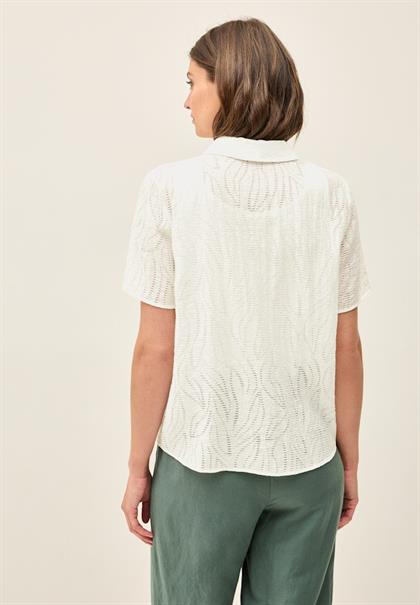 Blusenshirt mit Struktur vanilla white