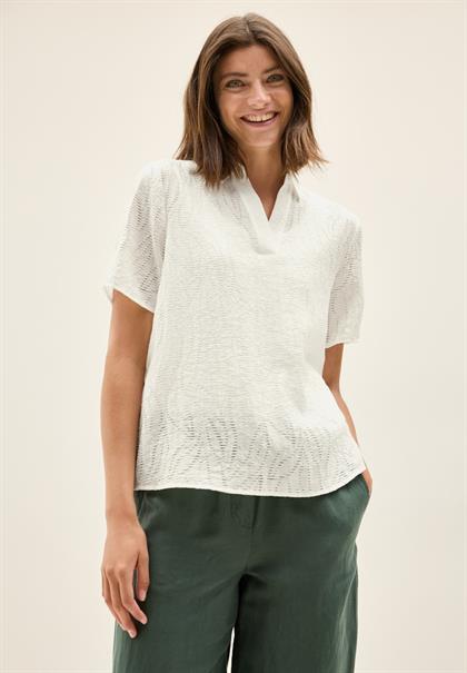 Blusenshirt mit Struktur vanilla white