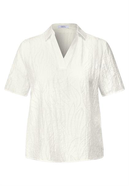 Blusenshirt mit Struktur vanilla white