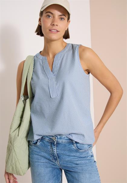 Blusentop in Seersucker-Qualität blouse blue