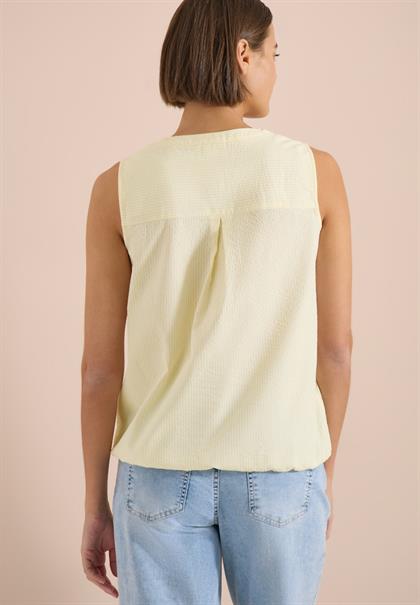 Blusentop in Seersucker-Qualität light buttermilk yellow