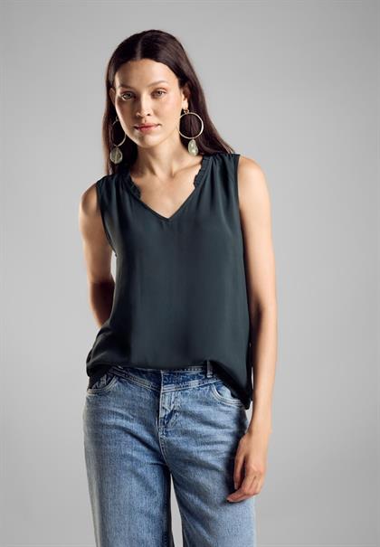 Blusentop mit Frills cool vintage green