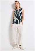 Blusentop mit Ikat Print tide blue