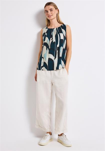 Blusentop mit Ikat Print tide blue