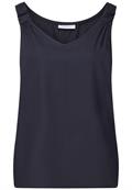 Blusentop mit Knotendetail dark void blue