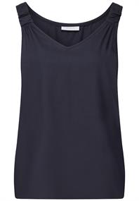 Blusentop mit Knotendetail dark void blue