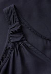Blusentop mit Knotendetail dark void blue