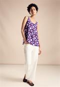 Blusentop mit Print bellflower lilac