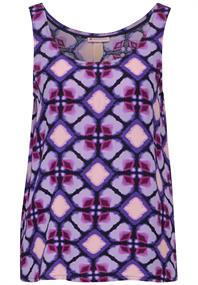Blusentop mit Print bellflower lilac