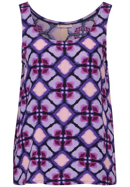 Blusentop mit Print bellflower lilac