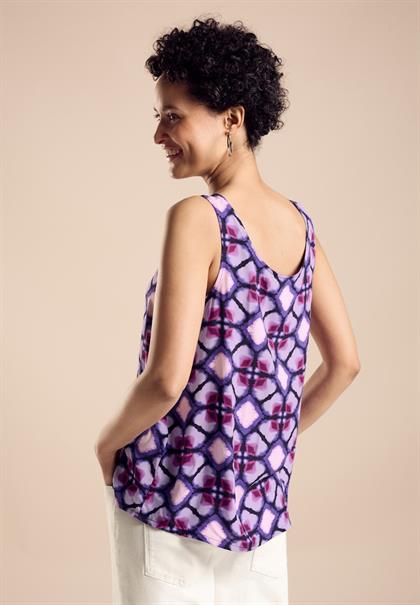 Blusentop mit Print bellflower lilac