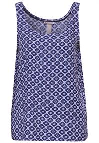 Blusentop mit Print deep blue