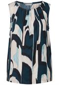 Blusentop mit Raffung tide blue