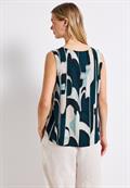 Blusentop mit Raffung tide blue