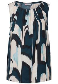 Blusentop mit Raffung tide blue