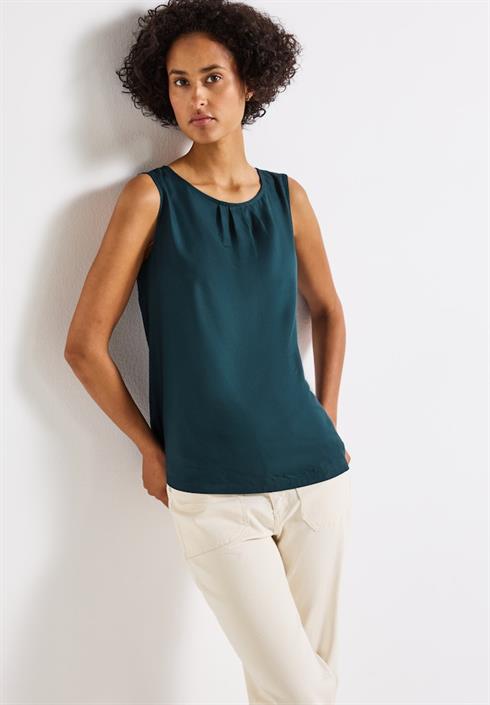 blusentop-mit-raffung-tide-blue