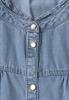 Blusentop mit Rundhals und Rüschendetails light blue soft wash