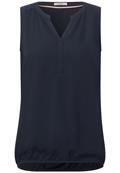Blusentop mit Schulterdetail deep blue