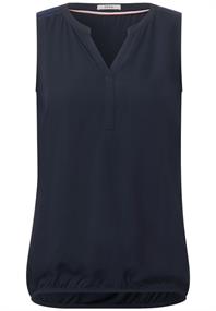 Blusentop mit Schulterdetail deep blue