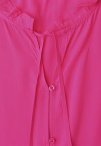 Blusentop mit Split Neck und Rüschen magenta dream