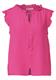 Blusentop mit Split Neck und Rüschen magenta dream