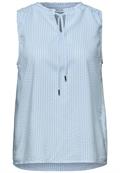 Blusentop mit Split Neck und Rüschen original blue