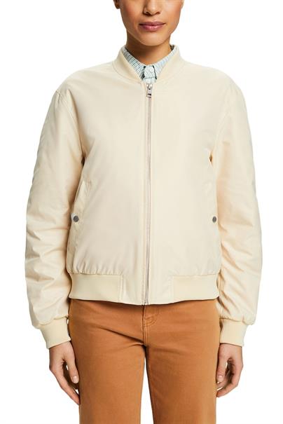 Bomberjacke aus Satin sand