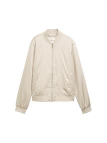 Bomberjacke mit Satin sand stone beige