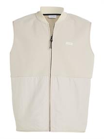 BONDED FLEECE VEST stony beige