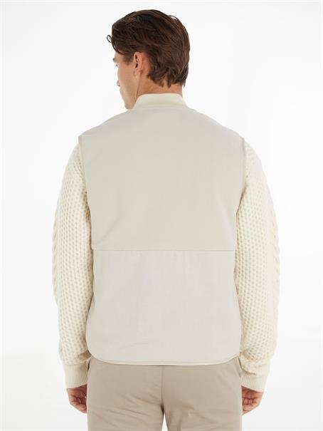 BONDED FLEECE VEST stony beige