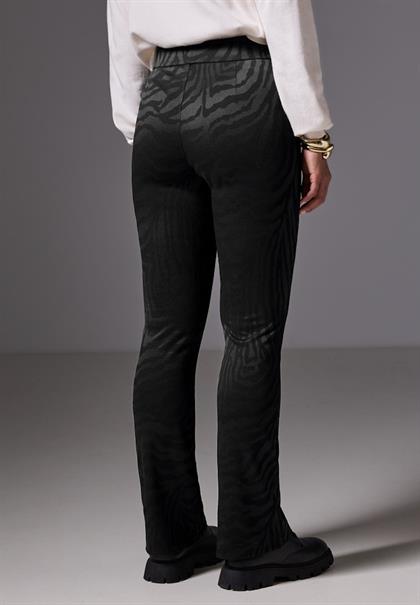 Bootcut Jaquard-Hose black