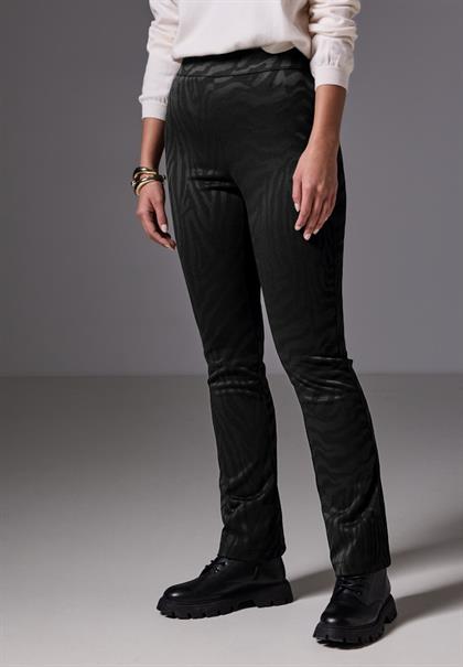 Bootcut Jaquard-Hose black