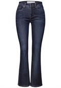 Bootcut Jeans dark blue clean wash