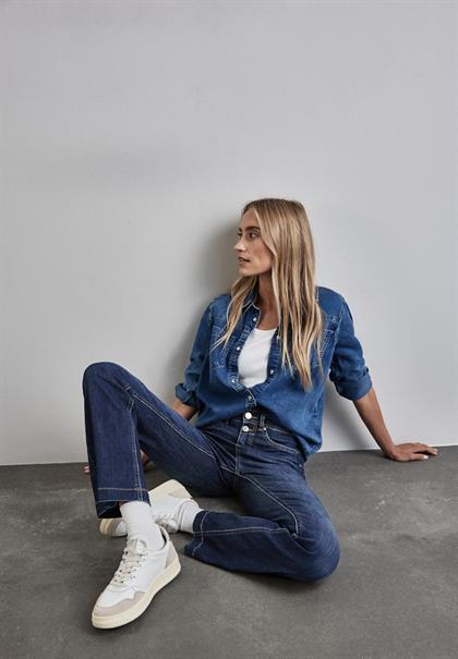 Bootcut Jeans dark indigo slightly washed