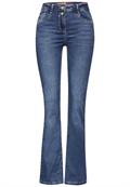 Bootcut Leg Jeans mid blue wash1