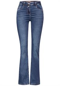 Bootcut Leg Jeans mid blue wash1