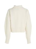 BOUCLE HIGH NECK SWEATER ivory